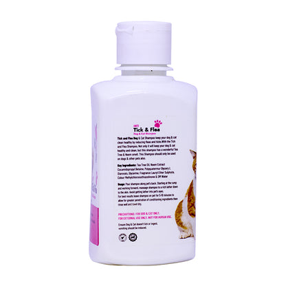 Anti Ticks and Flea Pet Shampoo helps to keep free from Ticks, Lice, Flea, Mites
