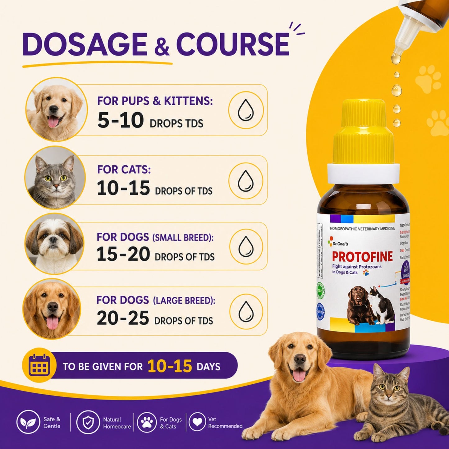 PROTOFINE Fight against Protozoans in Dogs & Cats