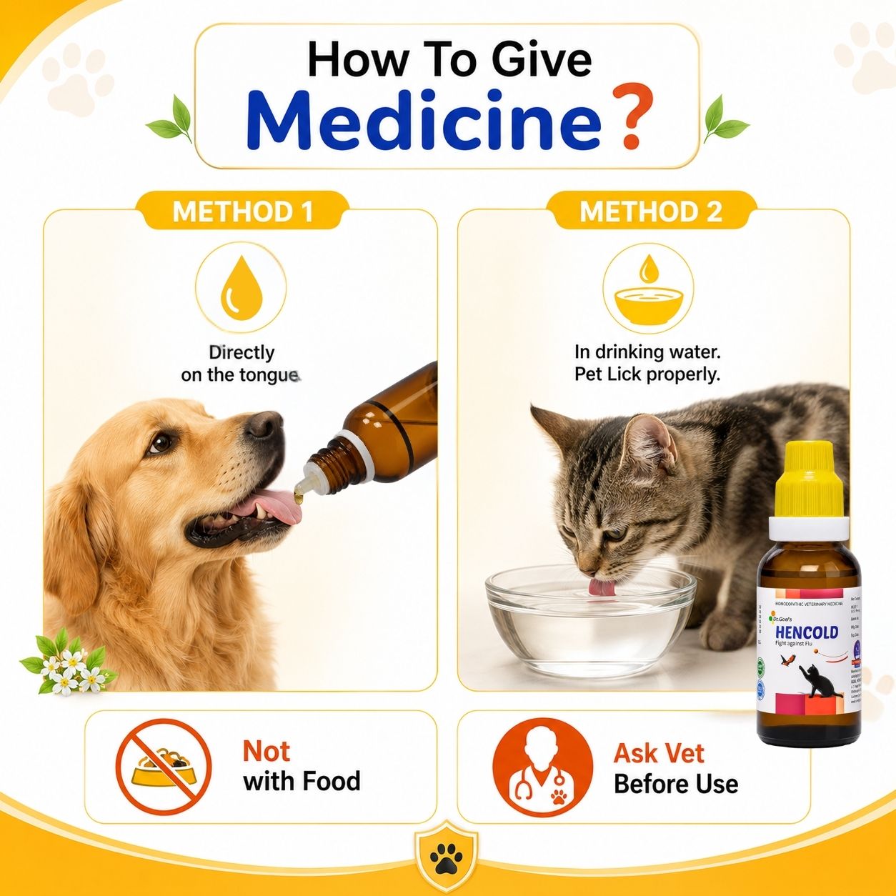 HENCOLD For Dogs and Cats To Fight Against Flu, H5N1, & Bird Flu