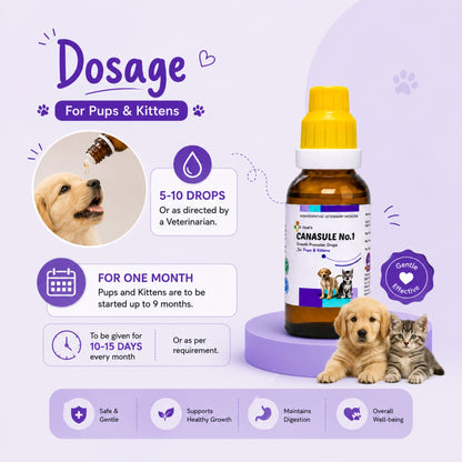 CANASULE No.1 for PUPS and KITTENS 30ml For Boosting Immunity