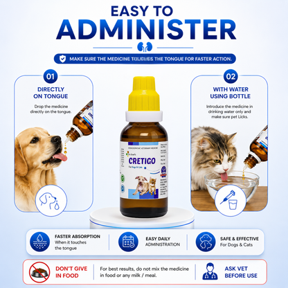 CRETIGO DROPS for PETS 30ML For Kidney Impairment