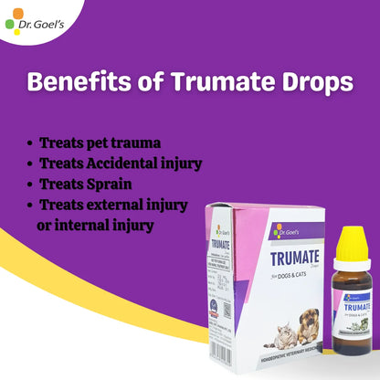 TRUMATE DROPS for PETS 20ML for Injury, Sprain, Trauma, Ear Hematoma