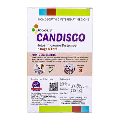 CANDISGO Helps in Canine Distemper in Dogs & Cats
