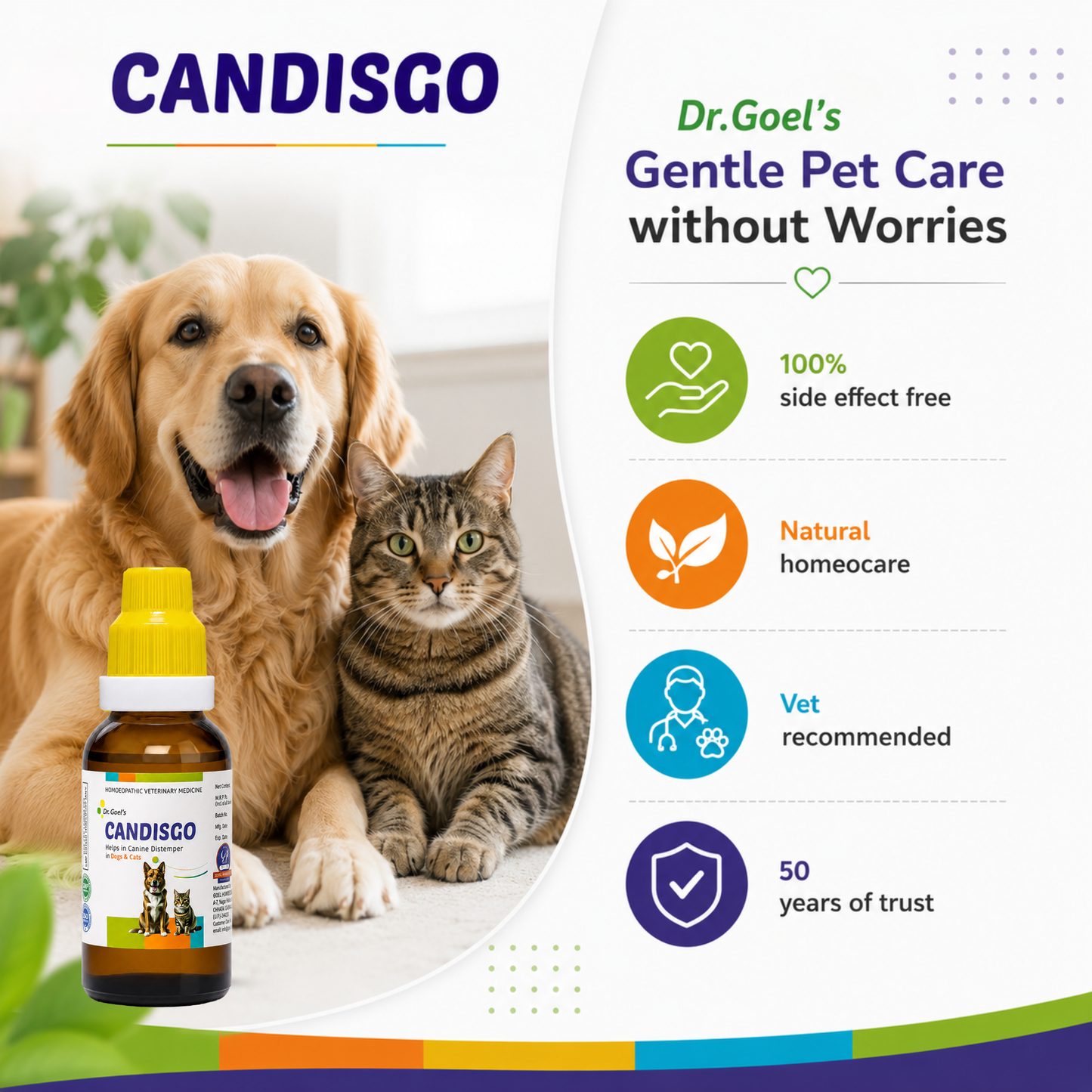 CANDISGO Helps in Canine Distemper in Dogs & Cats