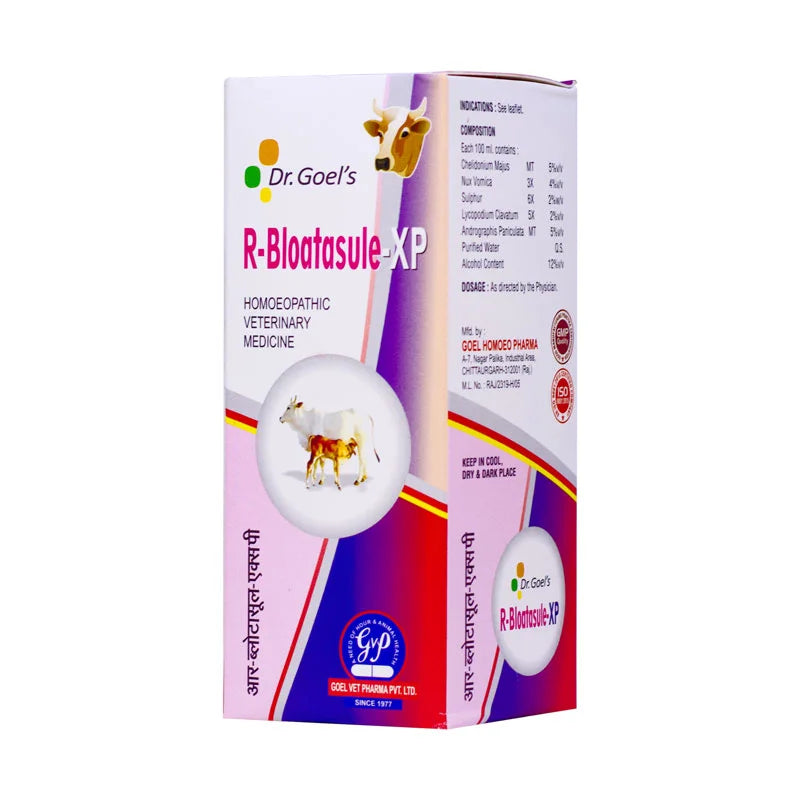 R. BLOATASULE XP for CATTLE 100ml For Indigestion Anorexia and Liver Disorder