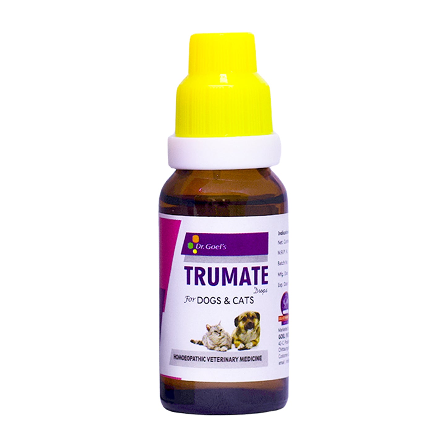 TRUMATE DROPS for PETS 20ML for Injury, Sprain, Trauma, Ear Hematoma