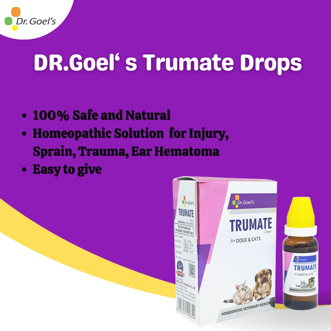 TRUMATE DROPS for PETS 20ML for Injury, Sprain, Trauma, Ear Hematoma