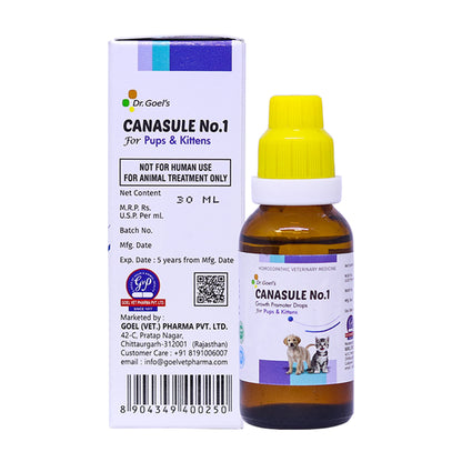 CANASULE No.1 for PUPS and KITTENS 30ml For Boosting Immunity