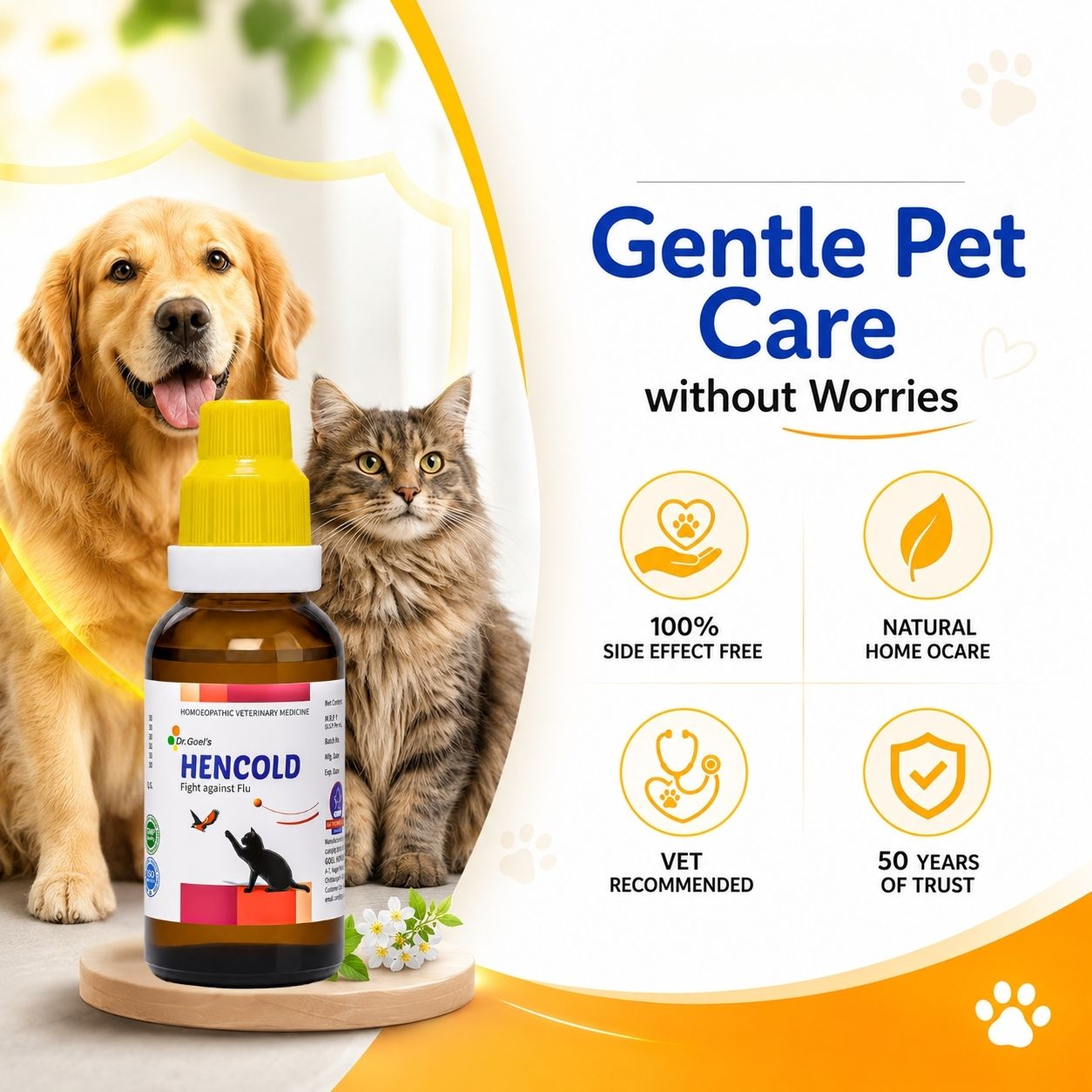 HENCOLD For Dogs and Cats To Fight Against Flu, H5N1, & Bird Flu