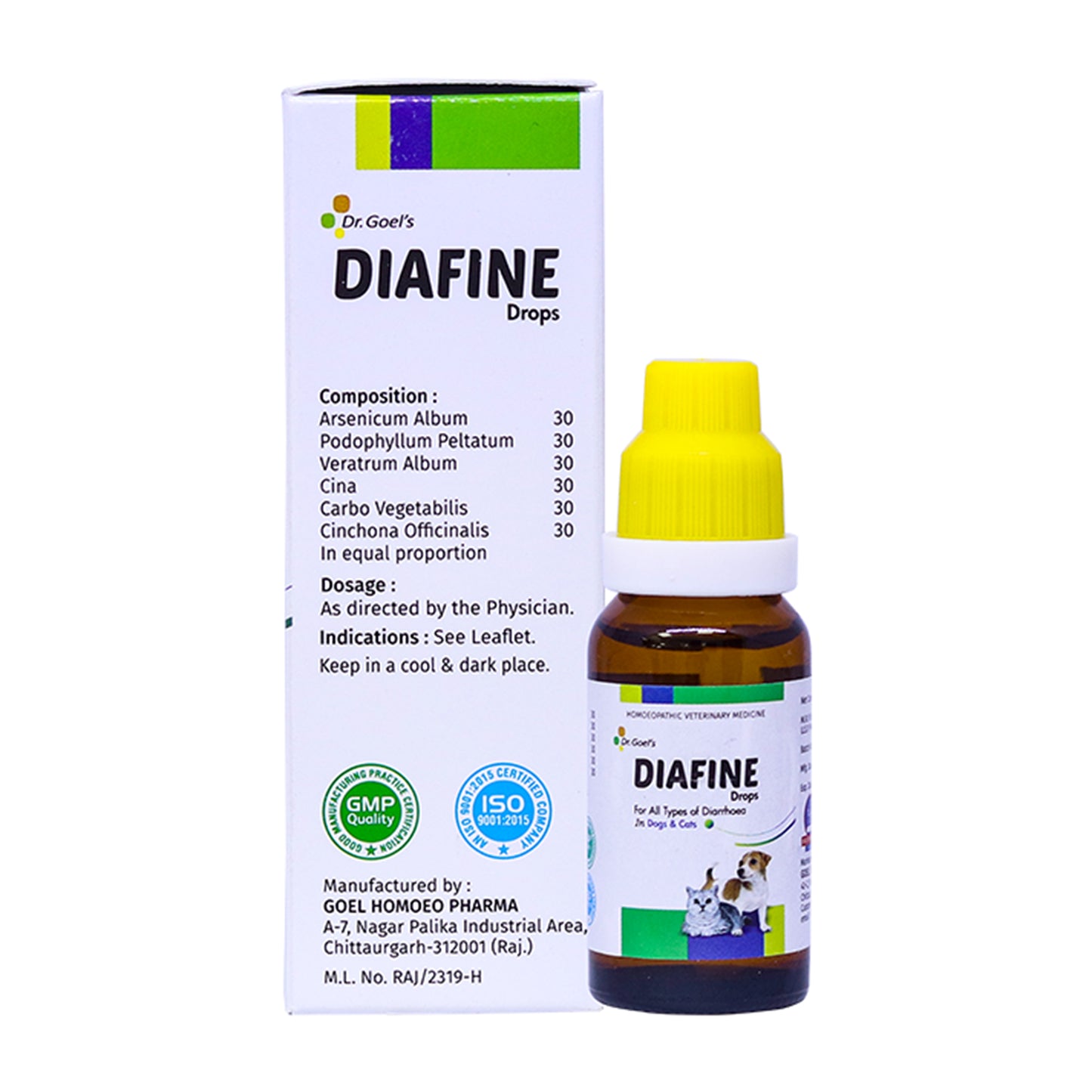 DIAFINE for PETS 20ML for Diarrhoea and PARVO