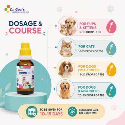VOMMATE DROPS for PETS 30ML For Vomiting complaints