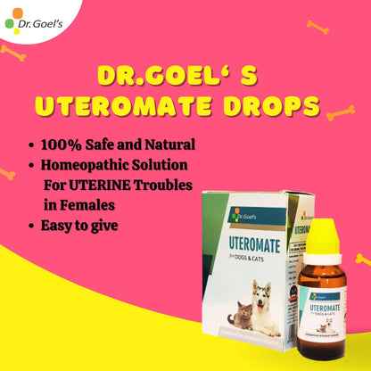 UTEROMATE DROPS for PETS 30ML For UTERINE Troubles in Females