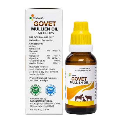 GOVET MULLIEN OIL EAR DROPS FOR DOG, CAT, COW & BUFFALO