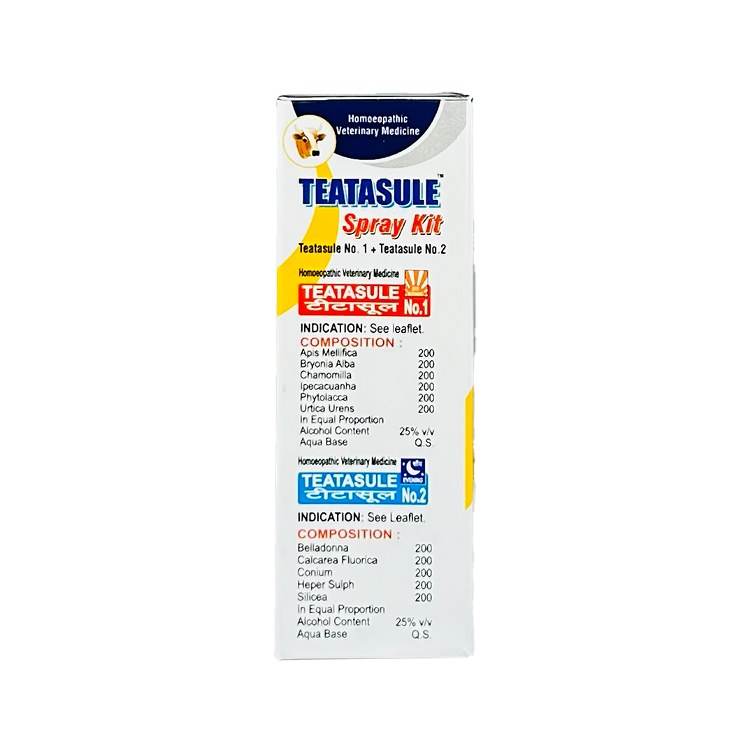 TEATASULE LIQUID KIT for CATTLE Helpful in Acute, Sub-acute Mastitis