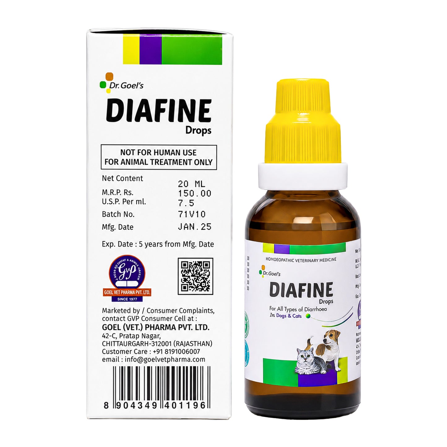 DIAFINE for PETS 20ML for Diarrhoea and PARVO