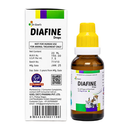 DIAFINE for PETS 20ML for Diarrhoea and PARVO