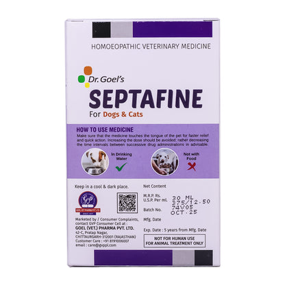 SEPTAFINE DROPS for PETS 30ML for Sepsis or absus