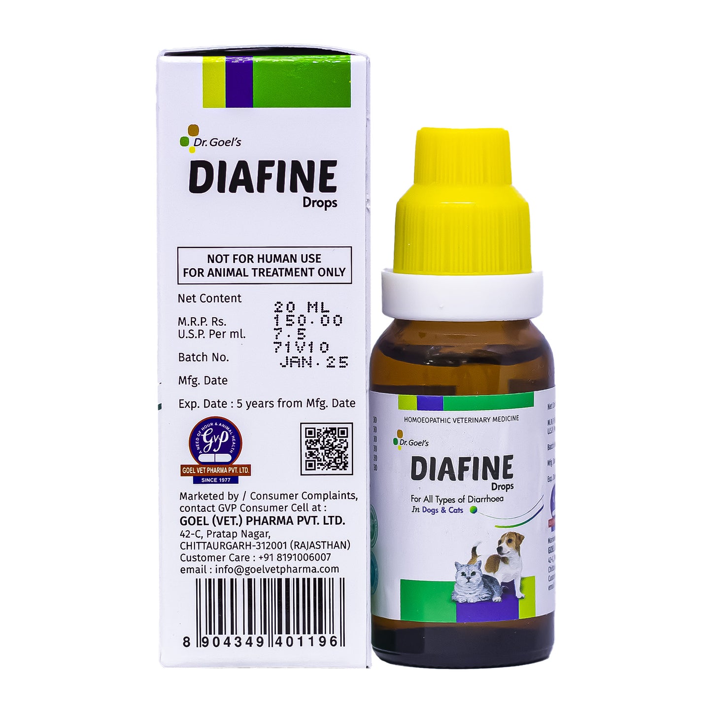 DIAFINE for PETS 20ML for Diarrhoea and PARVO