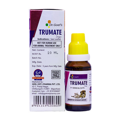 TRUMATE DROPS for PETS 20ML for Injury, Sprain, Trauma, Ear Hematoma