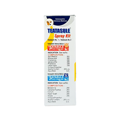 TEATASULE LIQUID KIT for CATTLE Helpful in Acute, Sub-acute Mastitis