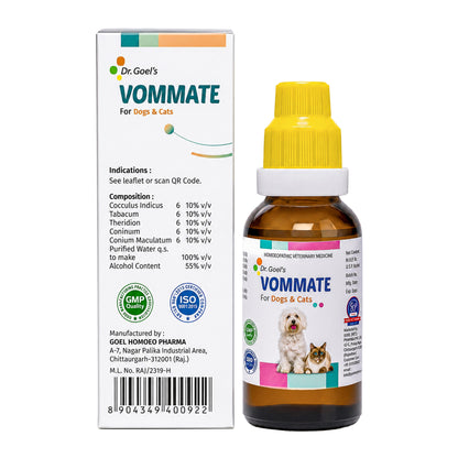 VOMMATE DROPS for PETS 30ML For Vomiting complaints