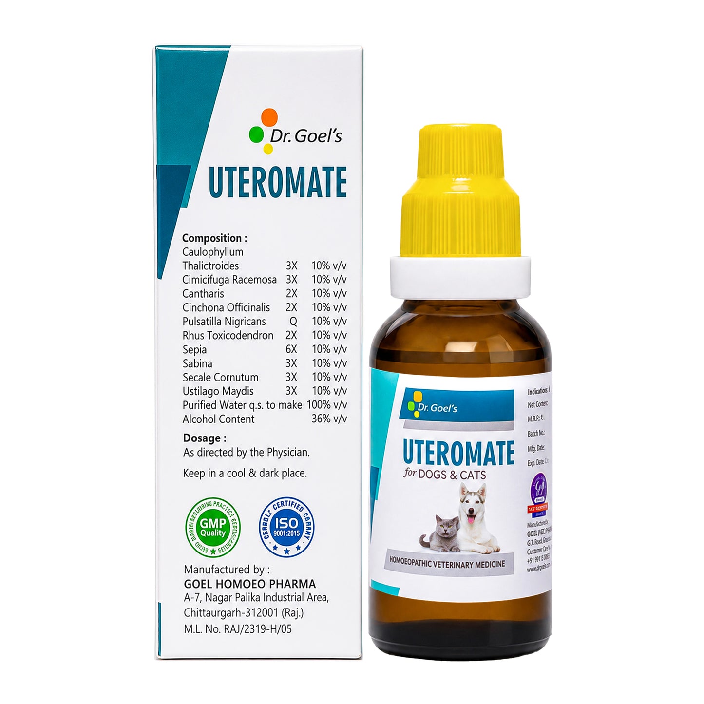 UTEROMATE DROPS for PETS 30ML For UTERINE Troubles in Females