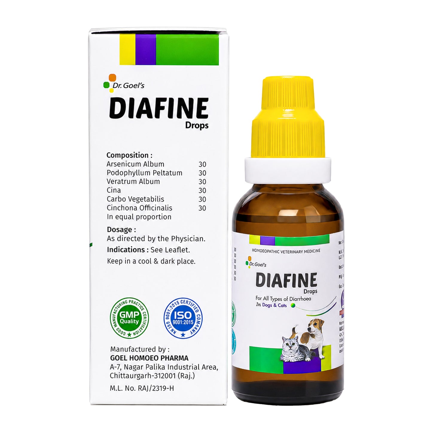 DIAFINE for PETS 20ML for Diarrhoea and PARVO