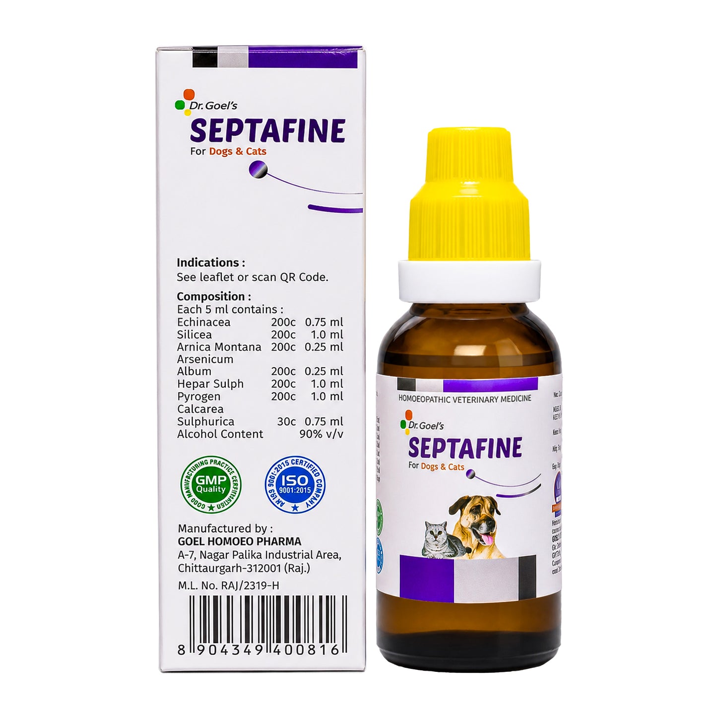 SEPTAFINE DROPS for PETS 30ML for Sepsis or absus