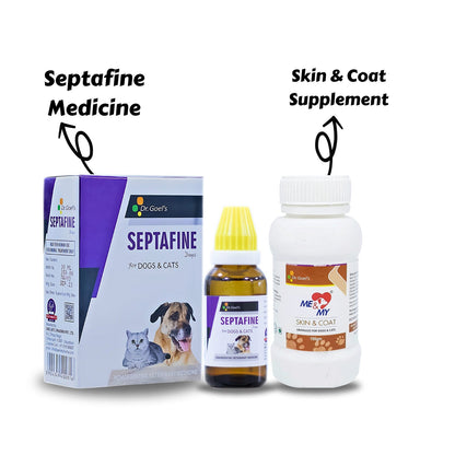 DOUBLE ACTION ON SEPSIS AND INFECTIONS Septafine + Me & My Skin & Coat (Combo)