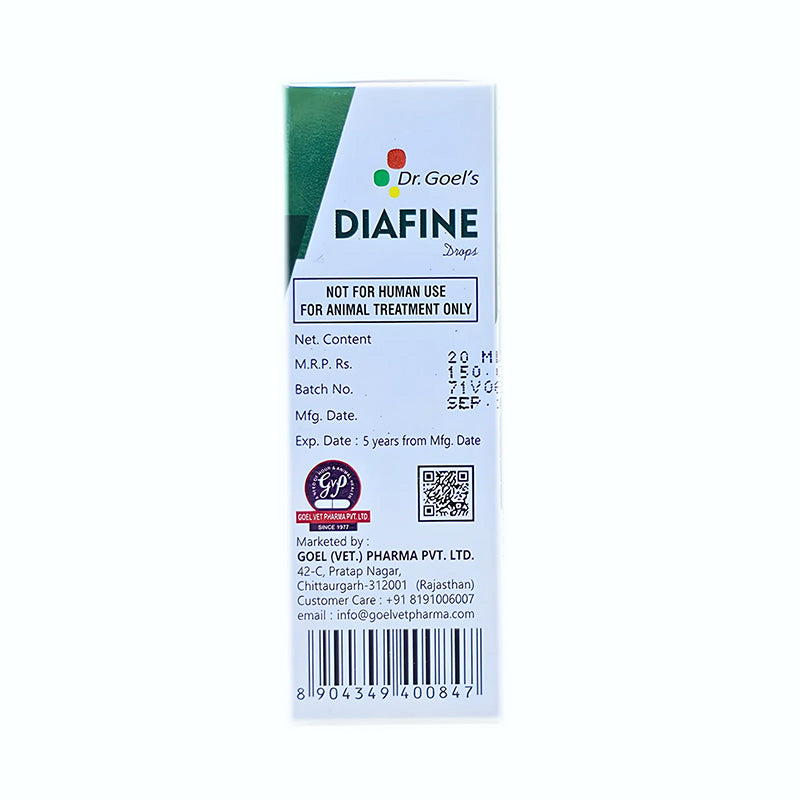 DIAFINE for PETS 20ML for Diarrhoea and PARVO