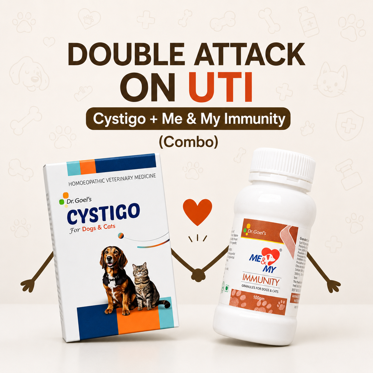 DOUBLE ATTACK ON UTI Cystigo + Me & My Immunity (Combo)