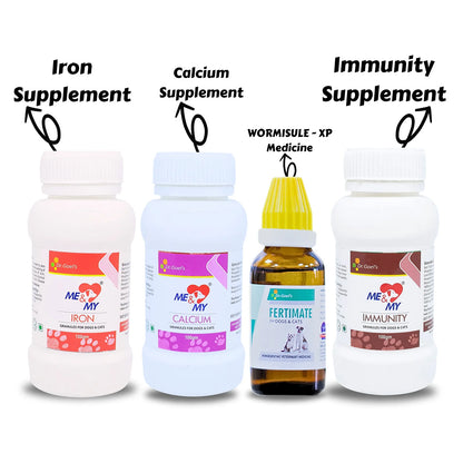 Fast Action To Improved Fertility Fertimate + Iron + Calcium + Immunity (Combo)