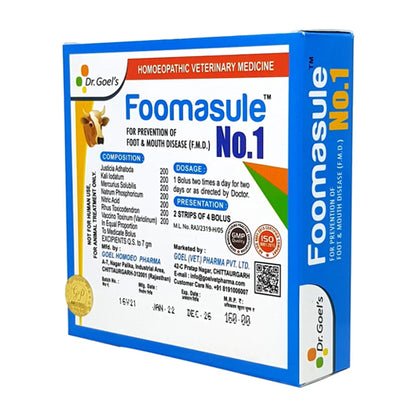 FOOMASULE No.1 – for CATTLE For prevention of FMD