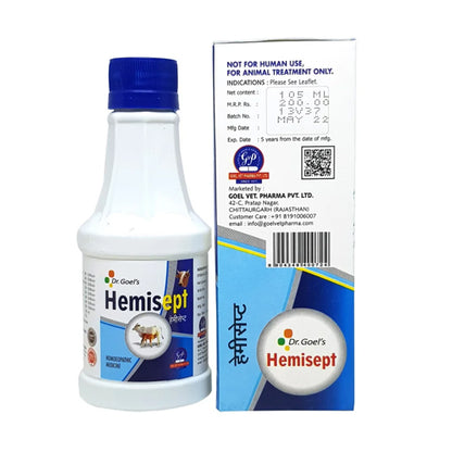 HEMISEPT for CATTLE – 105ML Supporting Therapy to all respiratory disease