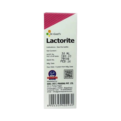 Lactorite For Cattle 30ml - For Increasing Lactation Rate