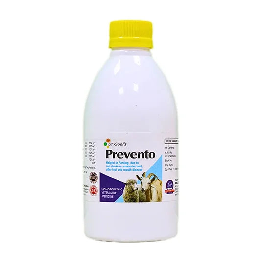 Prevento for Sheep and Goat – It Helps in Panting, Due to Sun Stroke or Excessive Cold, After foot and Mouth Disease