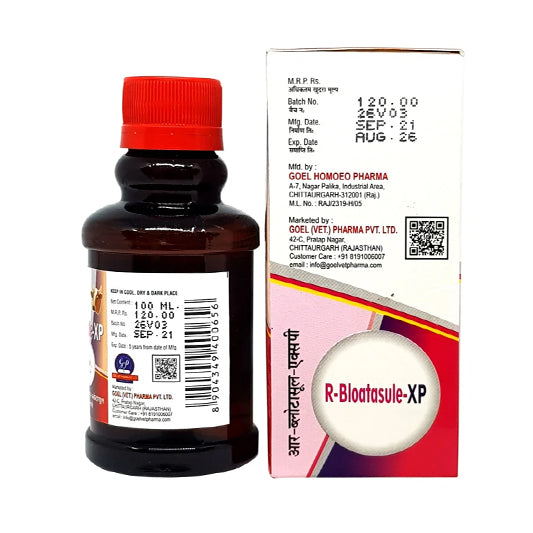 R. BLOATASULE XP for CATTLE 100ml For Indigestion Anorexia and Liver Disorder