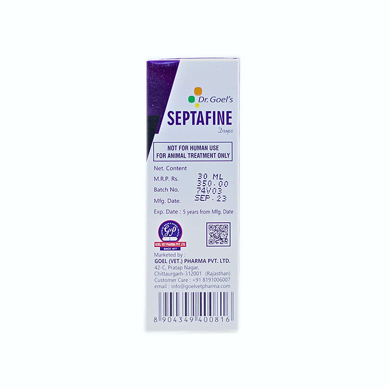 SEPTAFINE DROPS for PETS 30ML for Sepsis or absus