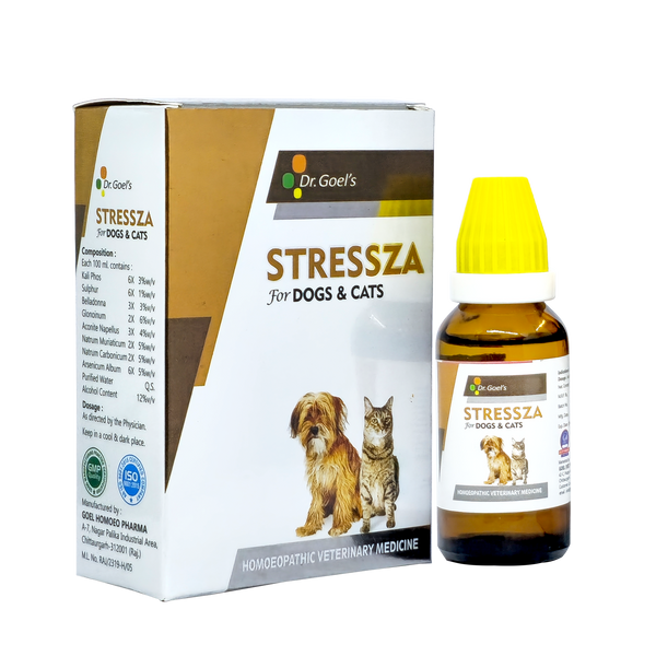 Stressza Homeopathic medicine for stress & anxiety in dogs and cats