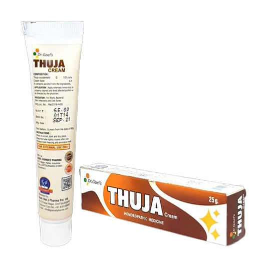 Thuja Cream (Combo of 2) 25gm | For Wart, Bacterial Skin Infection and Cold Sores