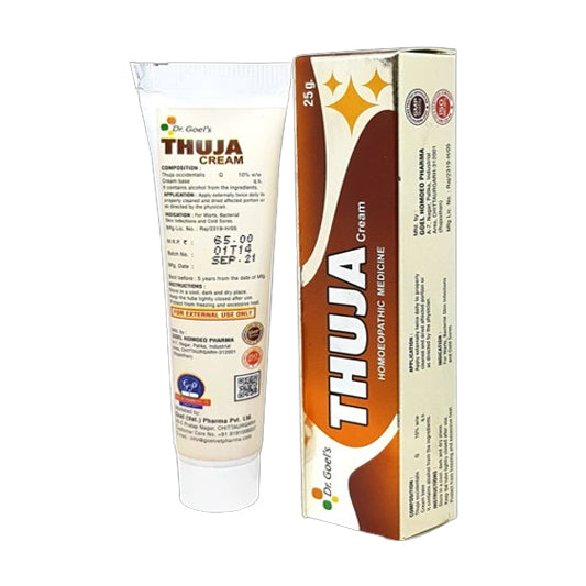 Thuja Cream (Combo of 2) 25gm | For Wart, Bacterial Skin Infection and Cold Sores