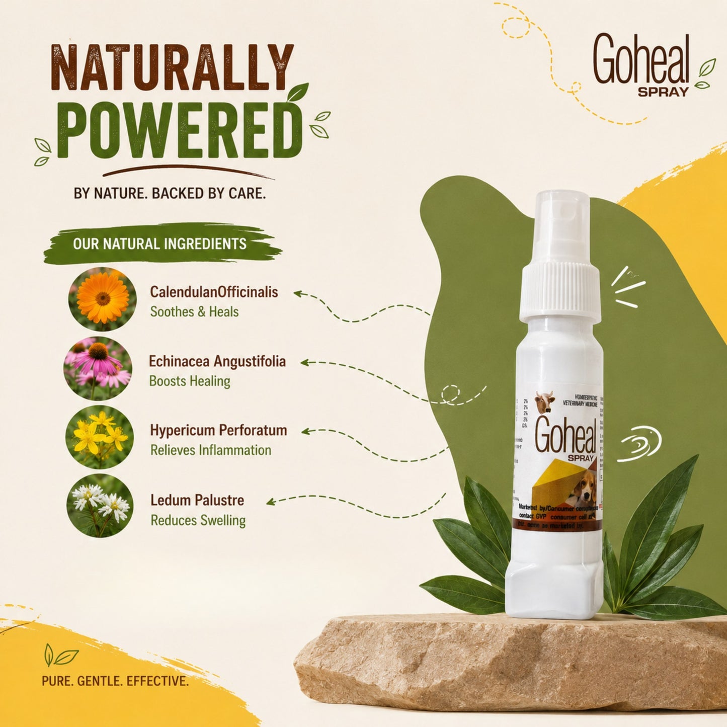 GOHEAL SPRAY For Wounds due to injury, FMD, Burns