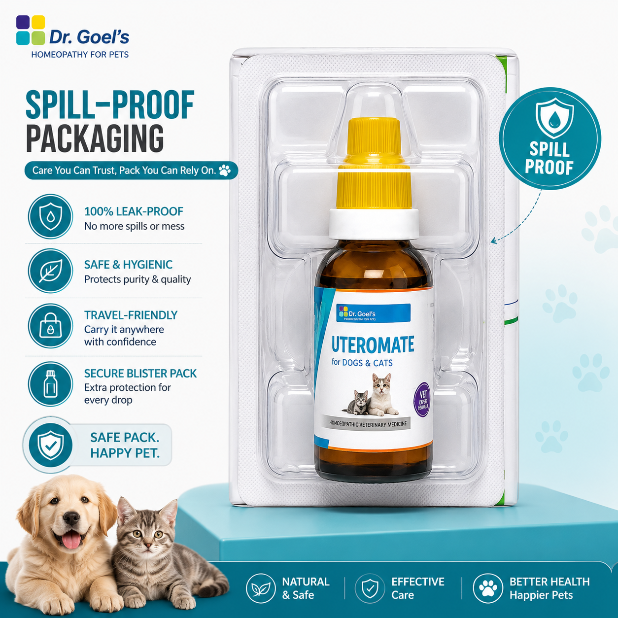 UTEROMATE DROPS for PETS 30ML For UTERINE Troubles in Females