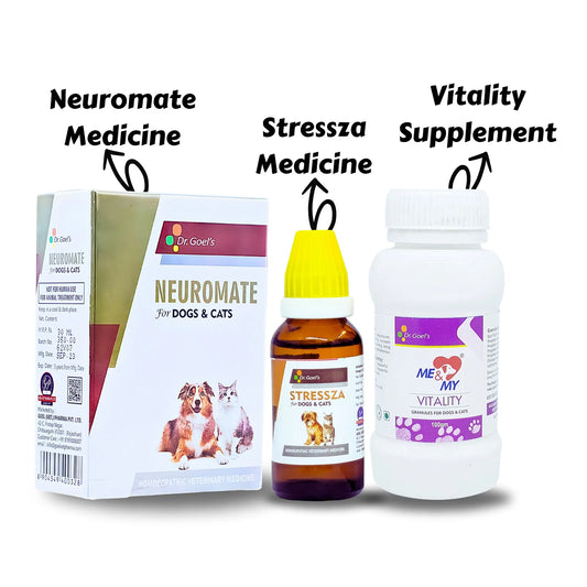 Triple Action On Canine Distemper Neuromate + Stressza + Vitality (Combo)